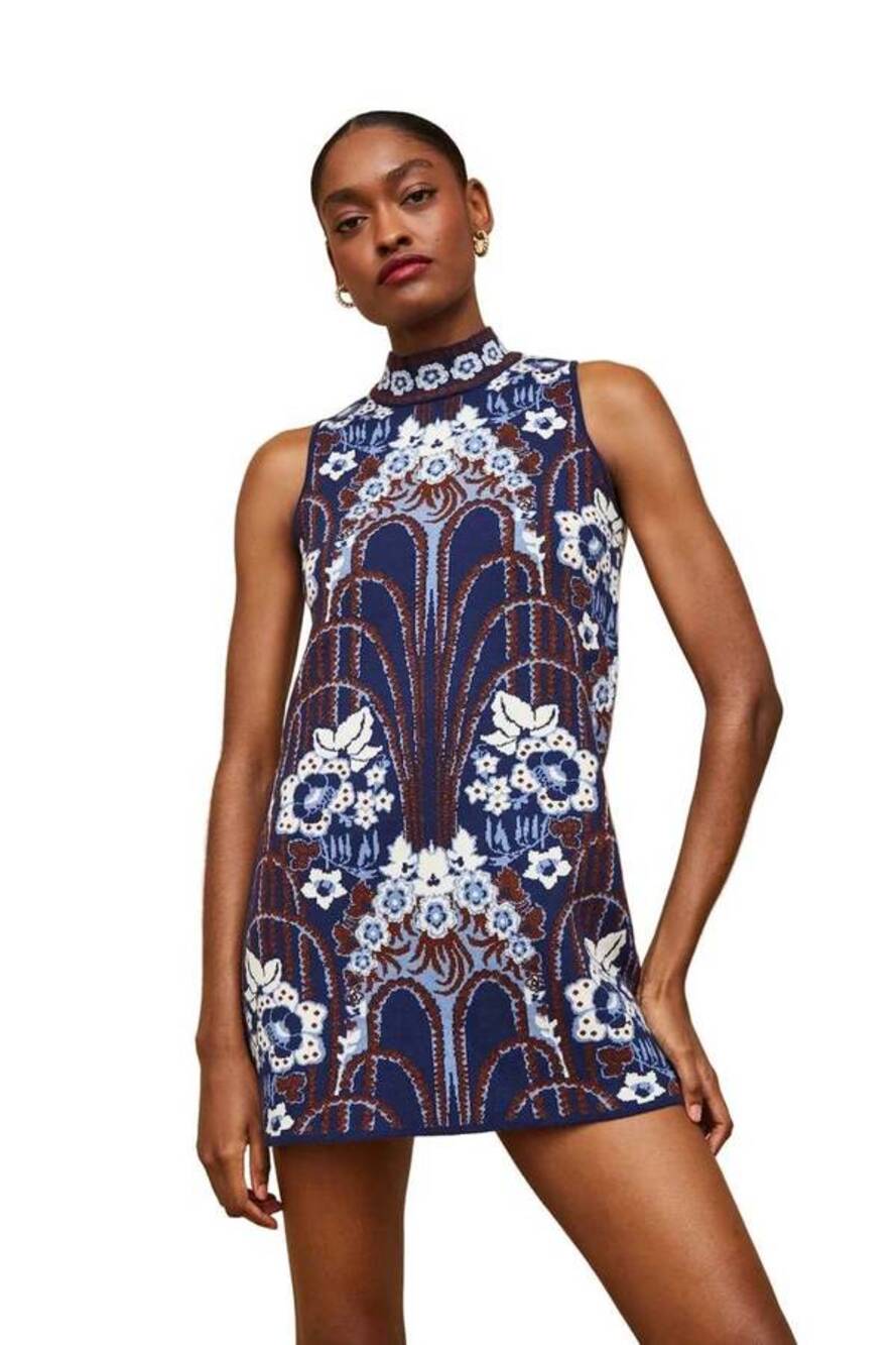 Cara Cara Ayla Mini Dress in Fontaine Navy L